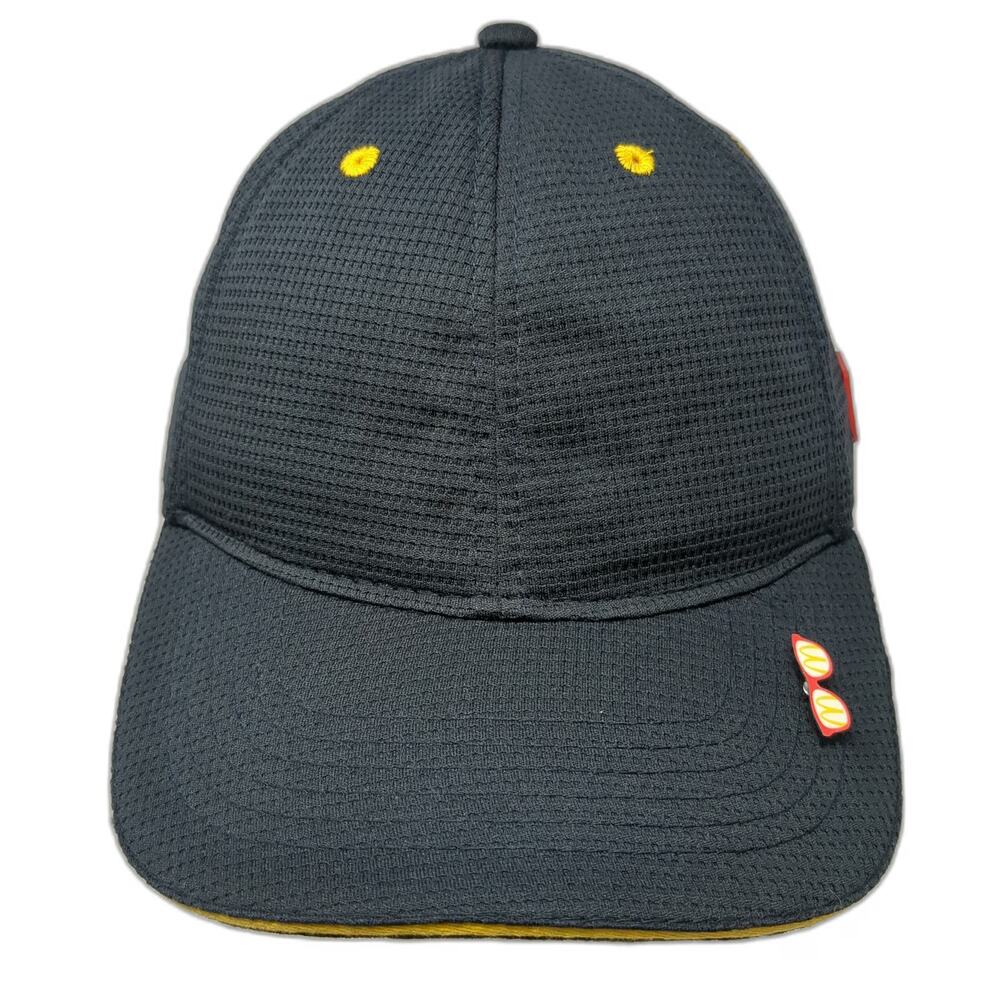 McDonald's Snapback Black One Size Performance Mesh Side Patch Brim Pin Hat